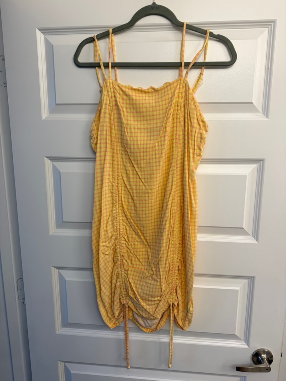 wild fable Pink & Yellow Gingham Cami Dress